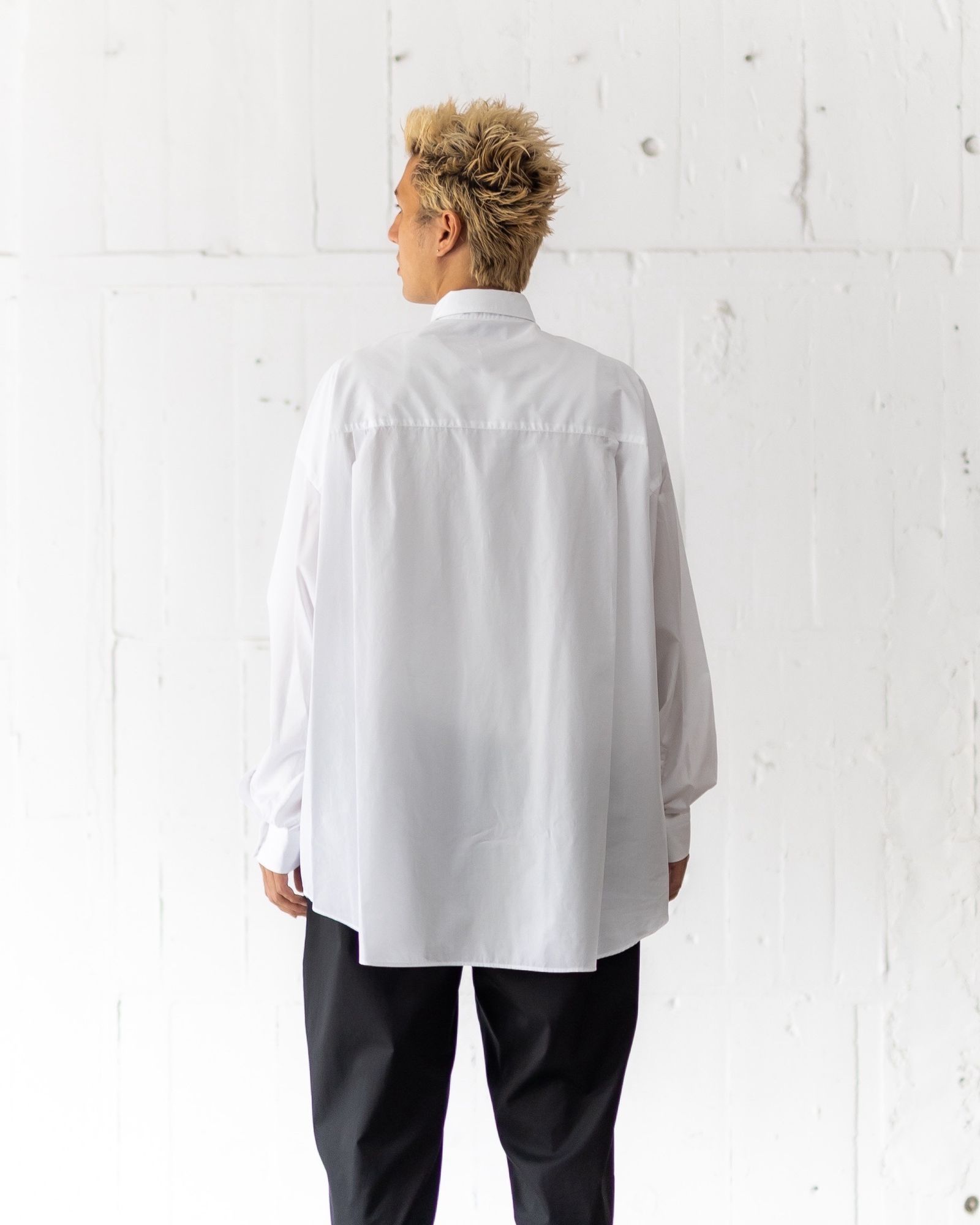 Graphpaper ホワイト 長袖シャツ Graphpaper - グラフペーパーシャツ Broad L/S Oversized