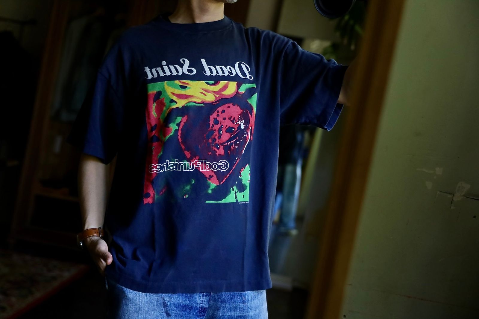 セントマイケル24AW DEAD SAINT SS TEE(SM-YS1-0000-010)NAVY