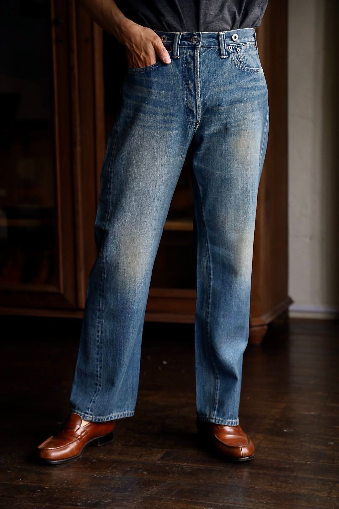 A.PRESSE 2025 STYLE2 No.2 Washed Denim Pantスタイル