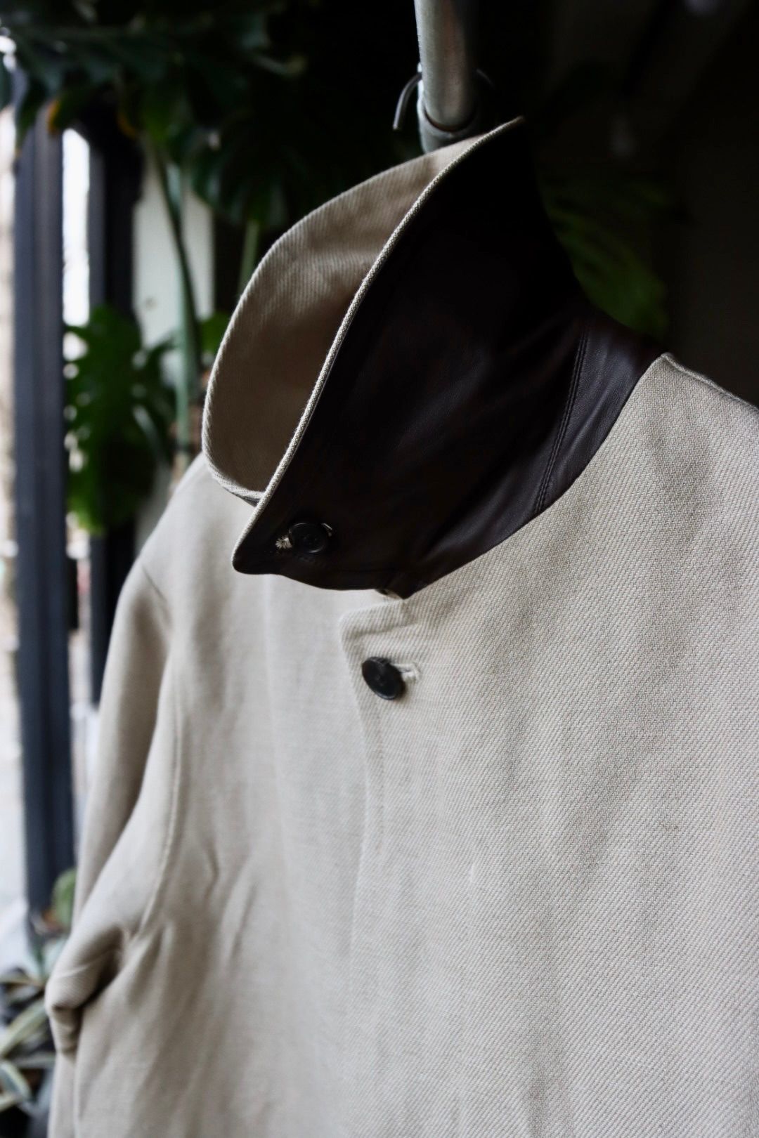 アプレッセ23SSコート Linen Half Coat(23SAP-01-06H)BEIGE