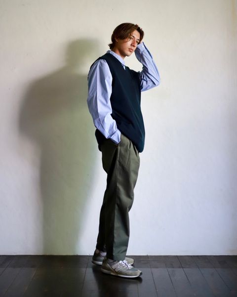 SEDAN ALL-PURPOSE 23FW TECH LOGO KNIT VESTスタイル