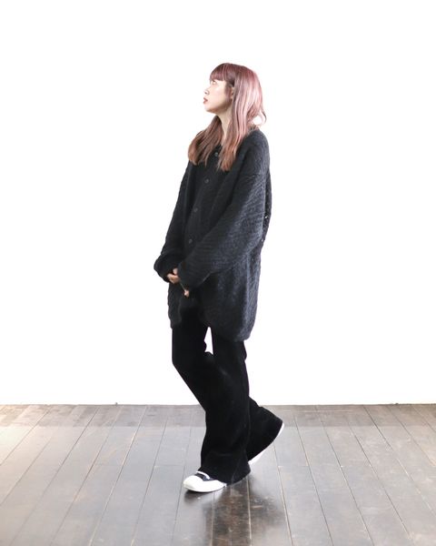 YOKE 新作SILK MOHAIR BUTTONED CARGIGAN style.2024.2.3