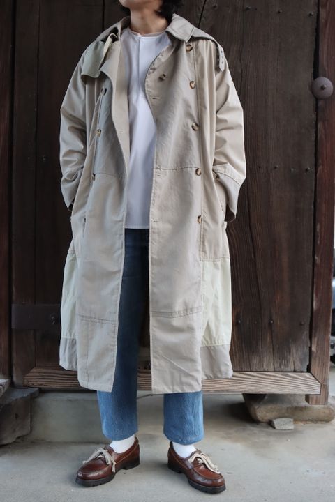 SEEALL RECONSTRUCTED TRENCH COAT(SAU23 CT601) MIX style. 2022.03.17.