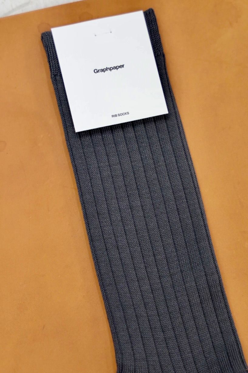 グラフペーパー26AW Graphpaper Rib Socks(GU263-90300B) GRAY☆8月1日(土)発売！