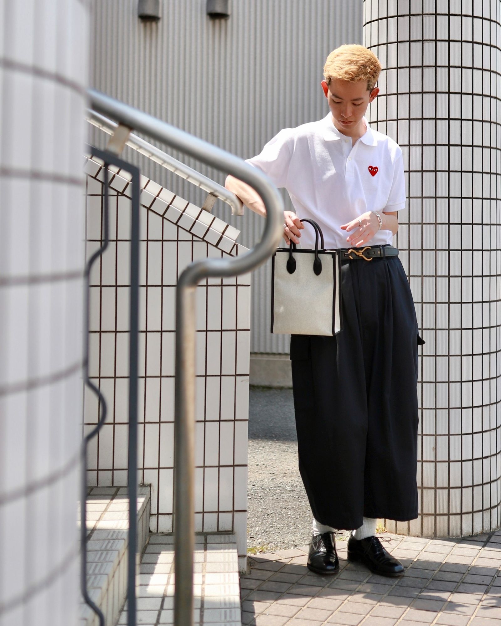 PLAY COMME des GARCONS プレイコムデギャルソン23SS REDハート ポロシャツスタイル