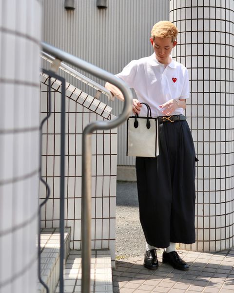 PLAY COMME des GARCONS プレイコムデギャルソン23SS REDハート ポロシャツスタイル