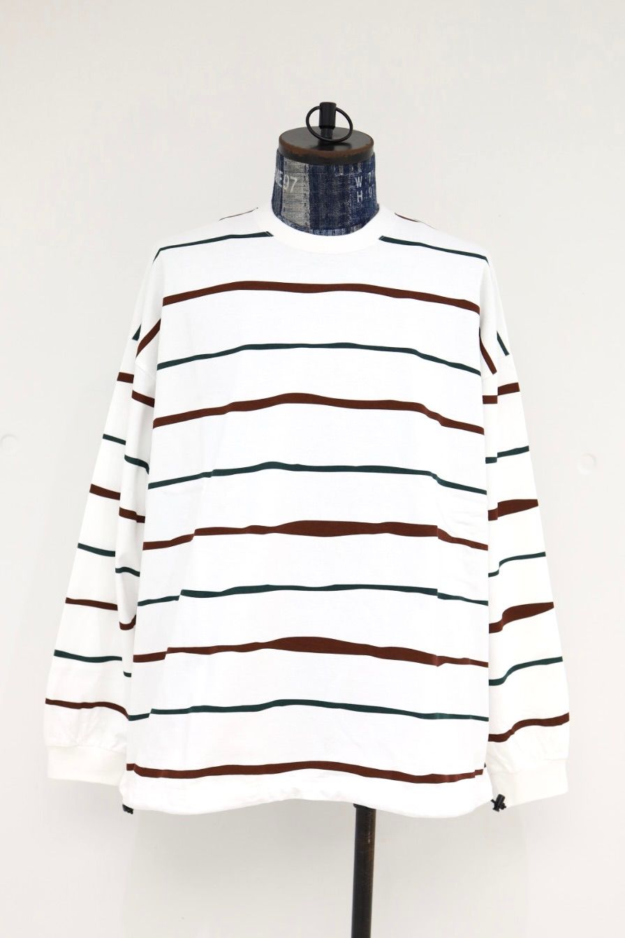 S.F.C 2026FW エスエフシー SUPER BIG STRIPE LS TEE (W/DRAWSTRINGS) (SFCFW26CS07)White☆10月17日(土)発売！