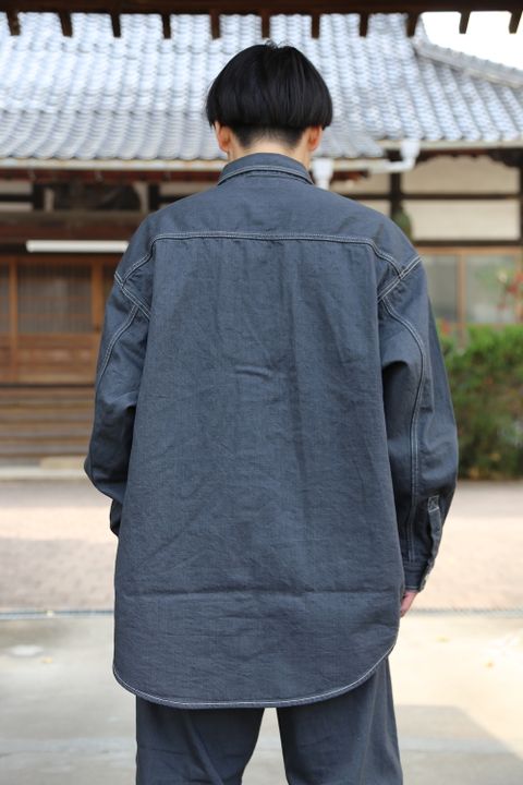 Graphpaper Denime Five Pocket Pants & Denime Regular Collar Shirt style 2020.12.14.