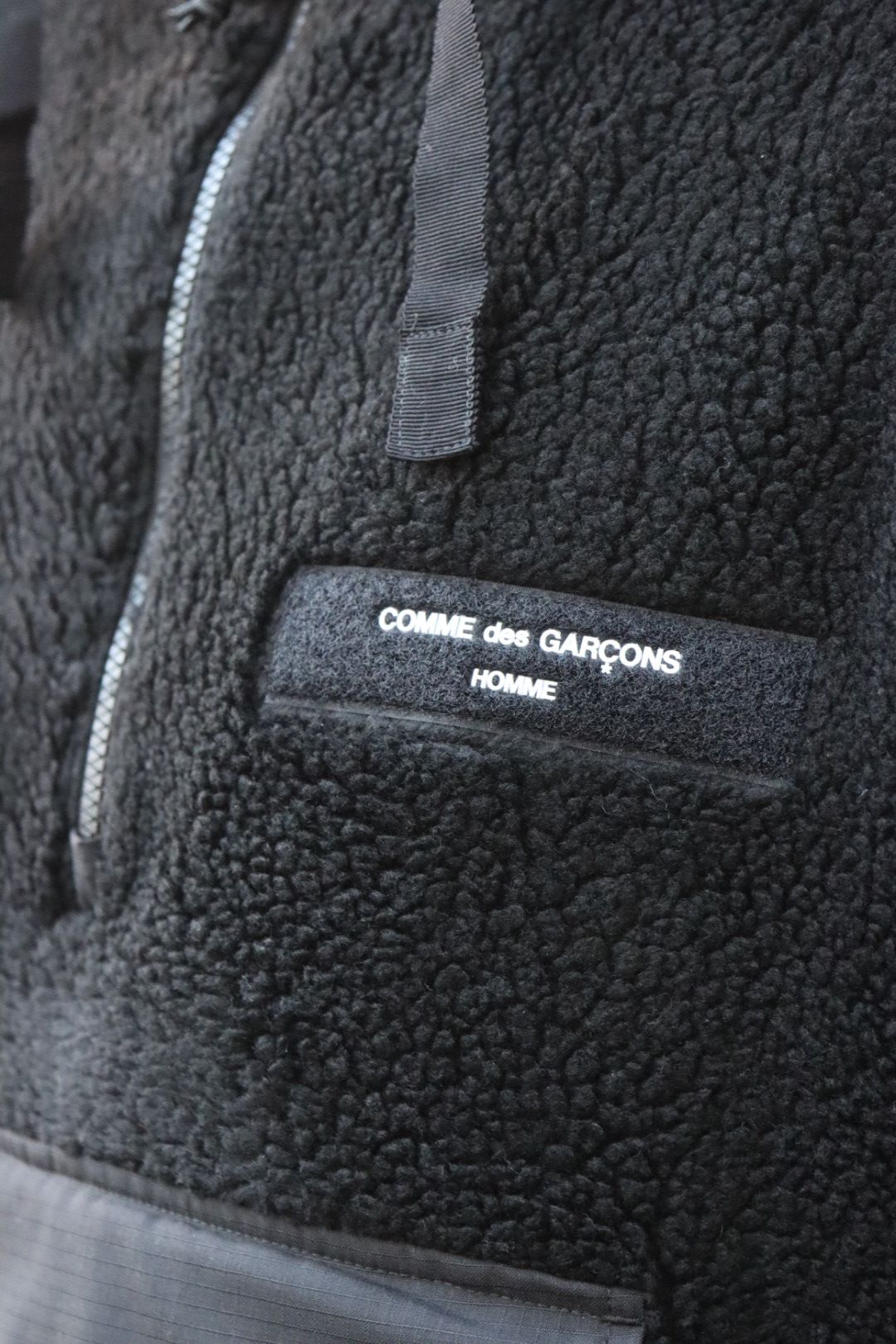 COMME des GARCONS HOMME ボアフリースハーフジップパーカー
