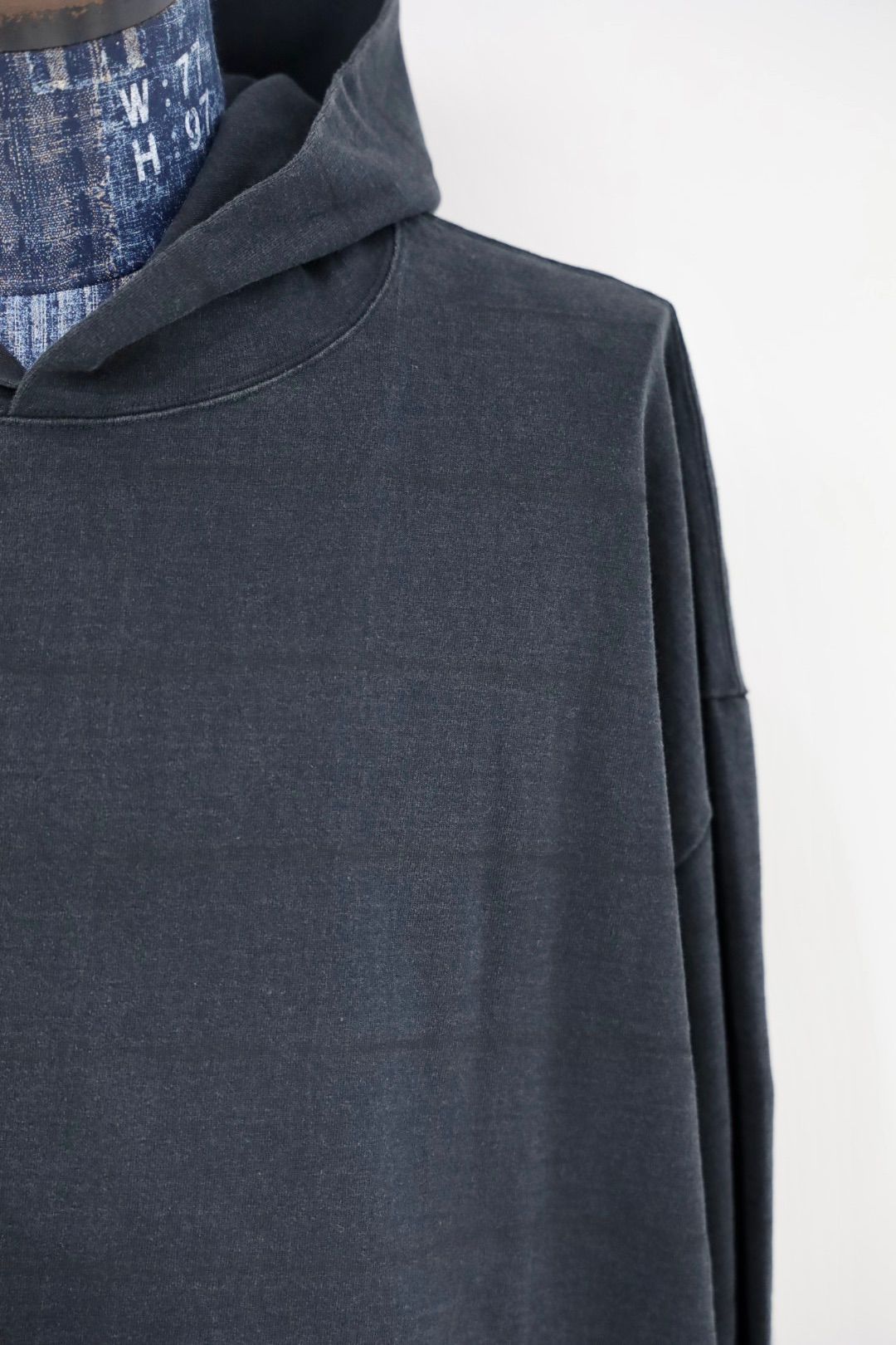 S.F.C 25FW エスエフシー SIDE STRIPE HOODY LS TEE (DISCHARGED) (SFCFW25CS07)Navy