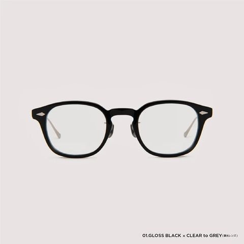 ノチノオプティカル  "JIFUSAN" #1. GLOSS BLACK × CLEAR to GREY(調光モデル)