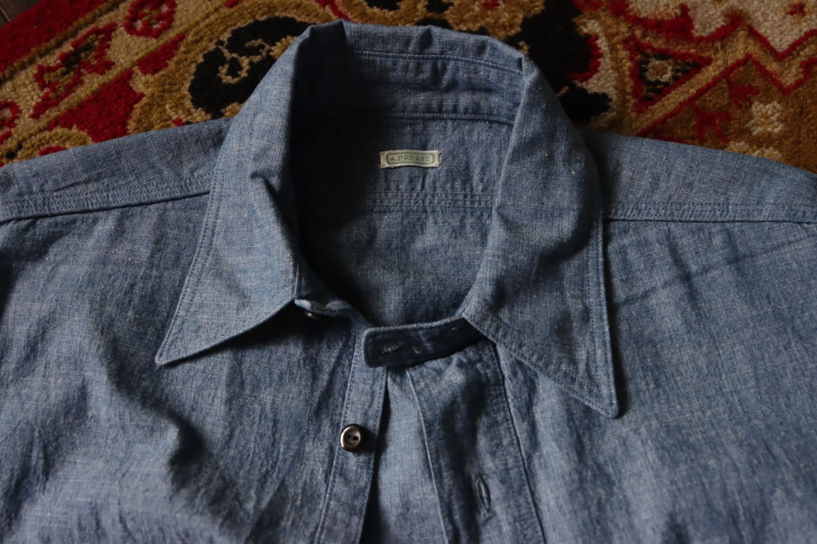 アプレッセ23AWシャツ BB Washed Chambray Shirt(23SAP-02-09M)INDIGO