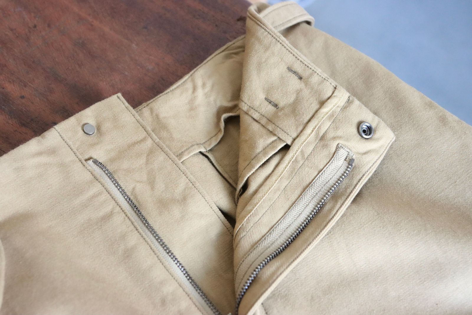 blurhms Women's 25FW Cotton Serge Belted Skirt(BHSW25F7)KhakiBeige