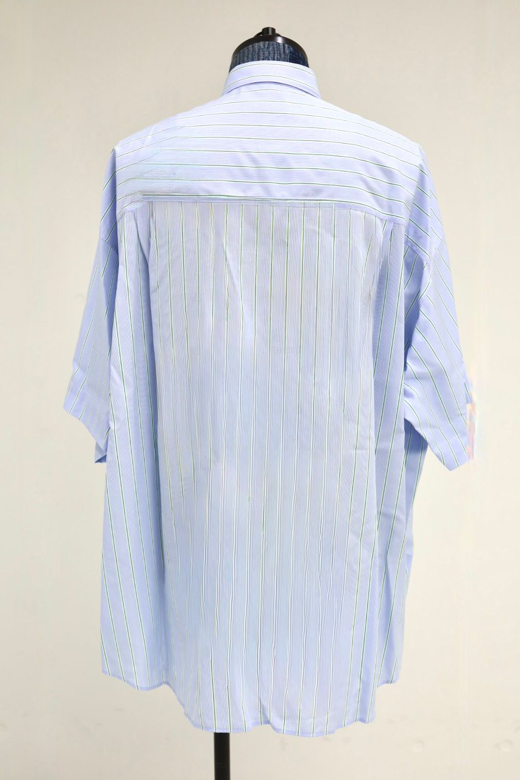 グラフペーパー SIDOGRAS S/S Oversized Regular Collar Shirt(GM262-50027)GREEN PIN STRIPE☆6月6日(土)発売！