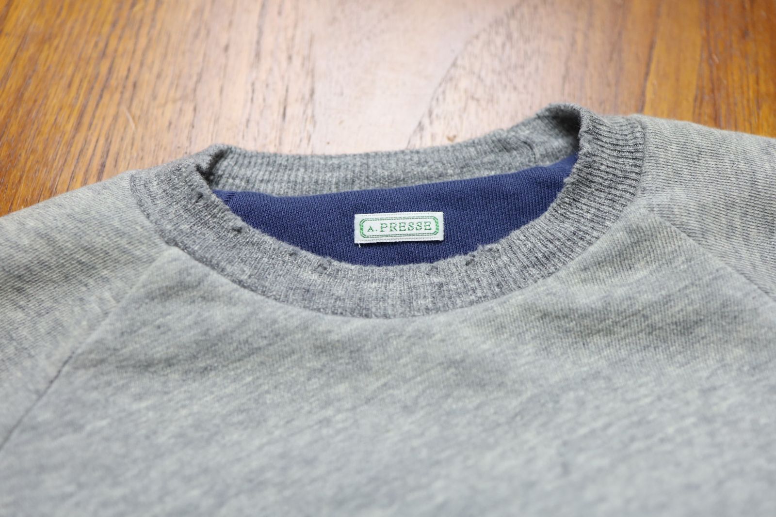 アプレッセ 2026 STYLE1 Vintage Light Weight Reversible Sweatshirt (26SAP-05-06)GRAY/NAVY☆1月24日(土)発売！