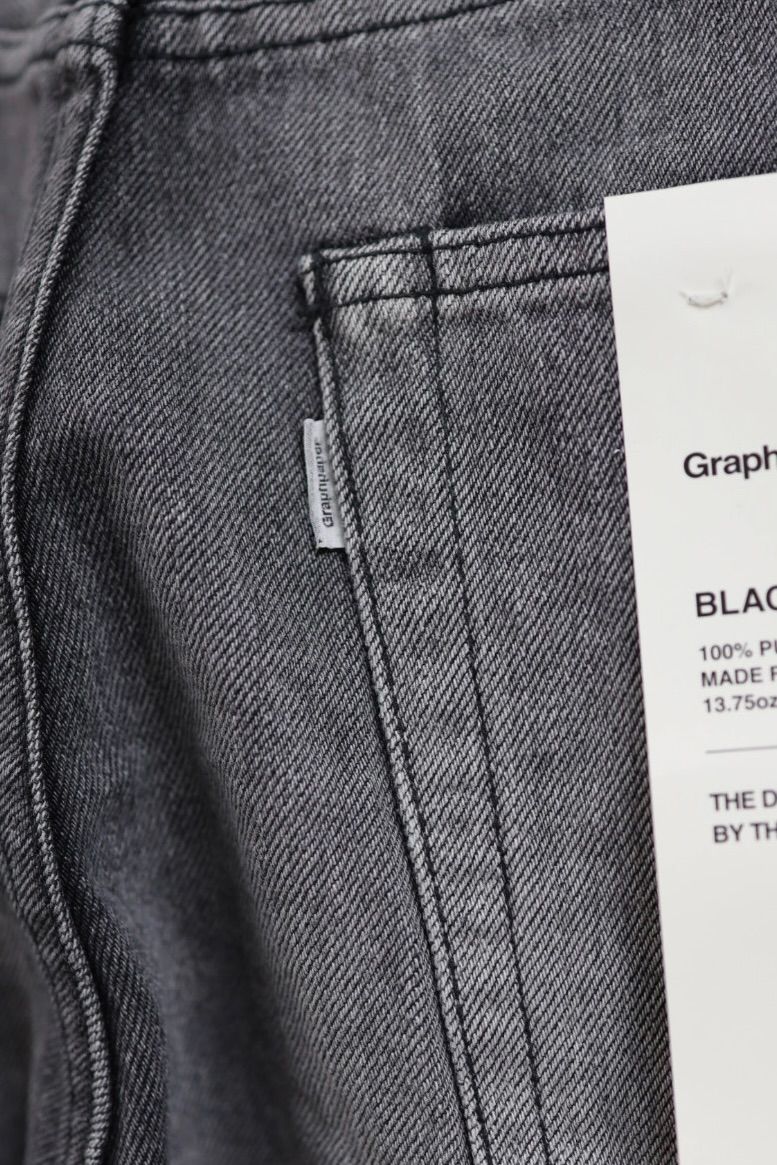 グラフペーパー Selvage Denim Five Pocket Tapered Pants(GU261-40058LB)BLACK_LIGHT FADE★1月24日(土)発売！