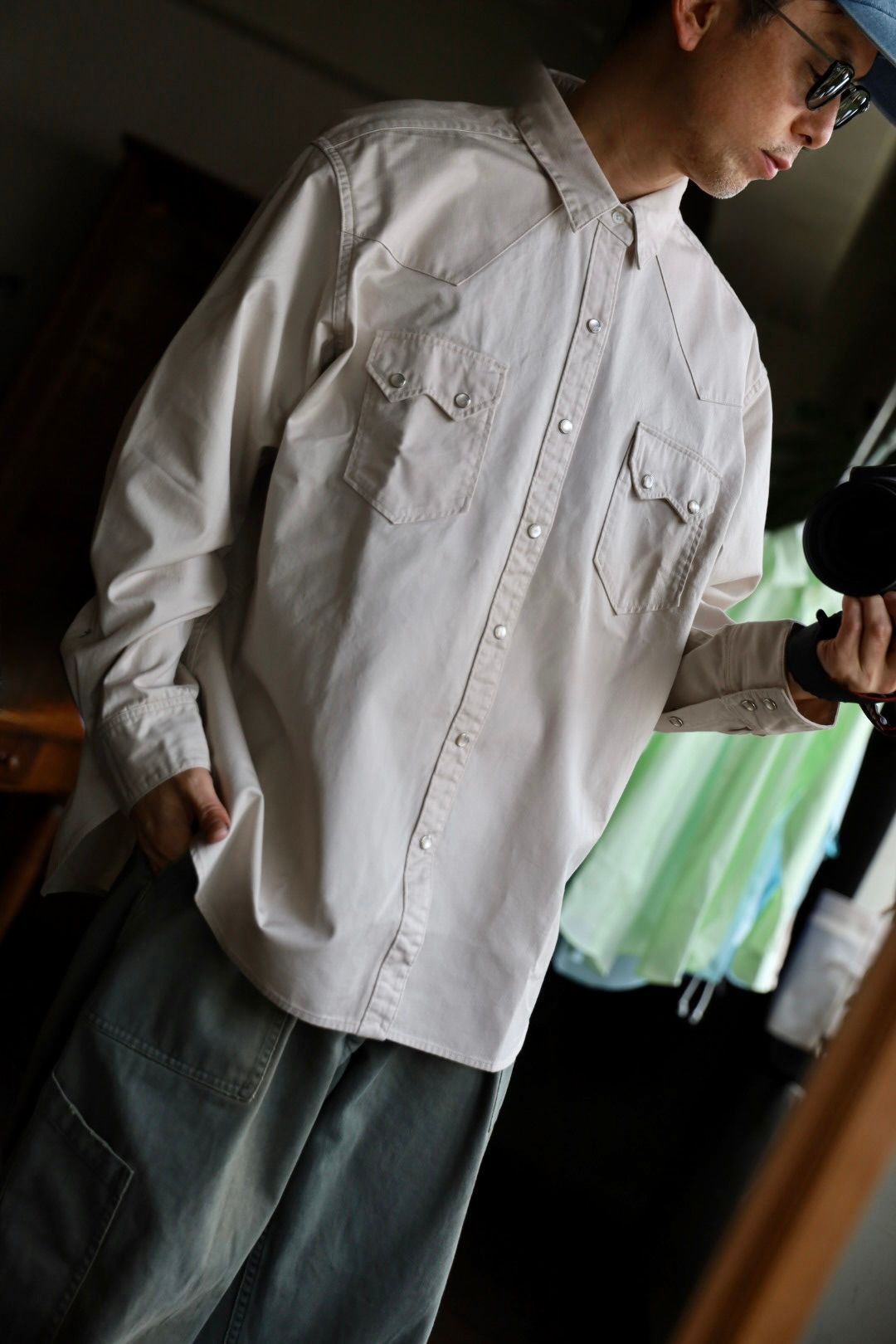 ファウンダ 25SS WESTERN SHIRT(015D251004)BEIGE