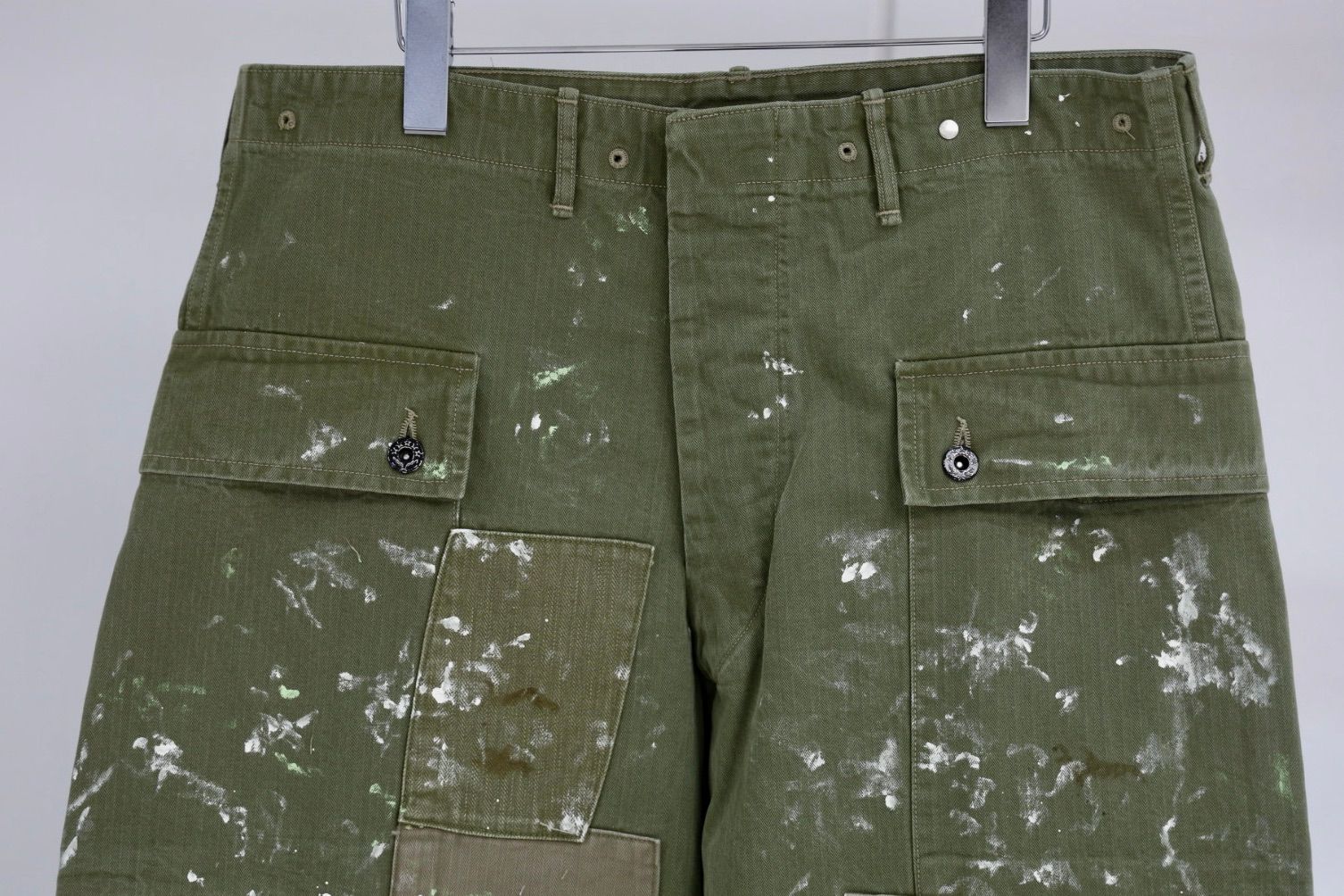 BOW WOW 25FWバウワウ PAINT STAINED USMC P-44 HBT TROUSERS(BW252-PU4HT)PAINT STAINED OD★10月11日(土)発売！