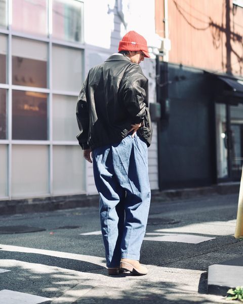 STRIPES FOR CREATIVE FW23 LEATHER BIG JACKETスタイル