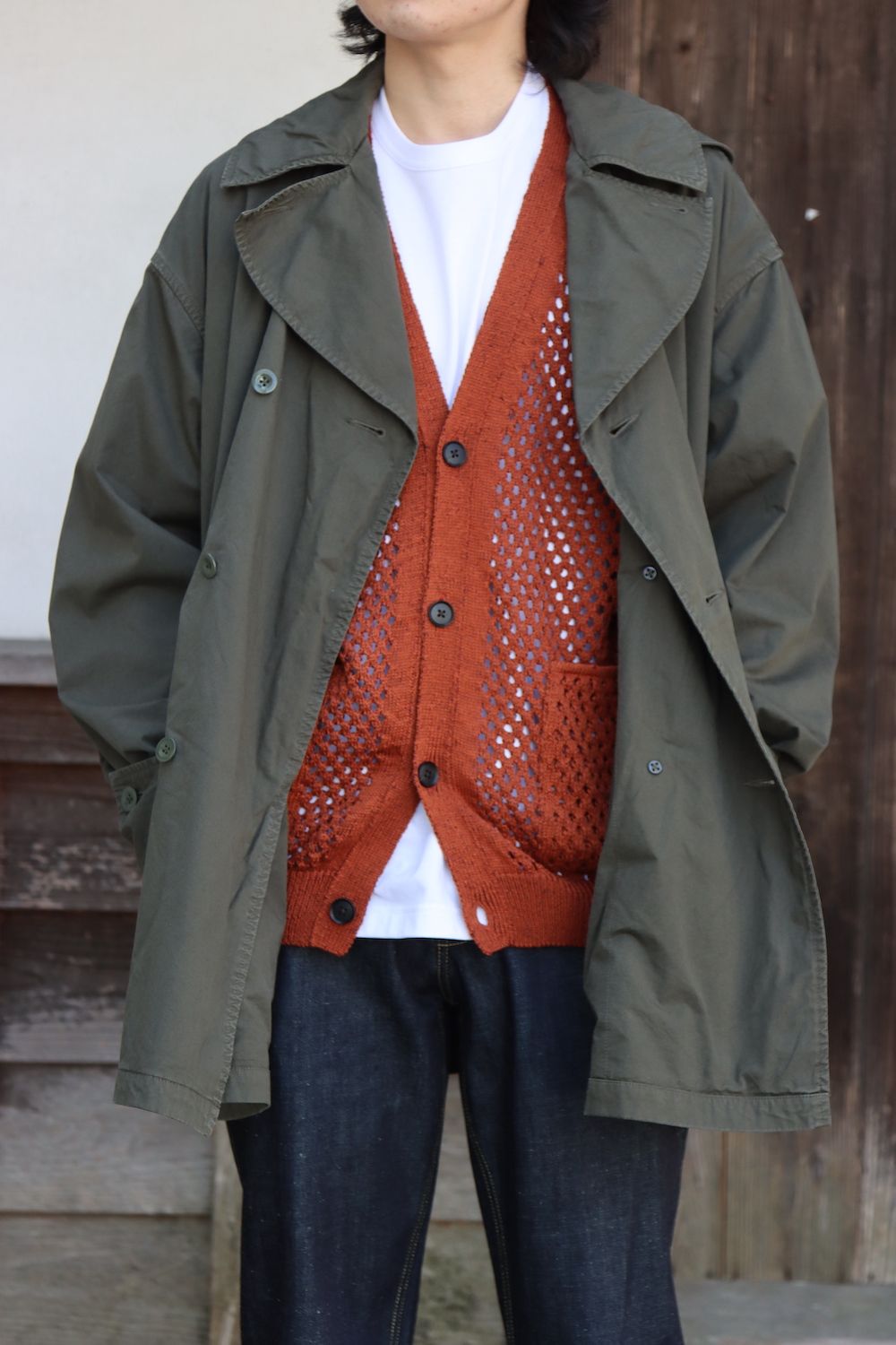 YOKE MESHED KNIT CARDIGAN(YK22SS0345S) mix style. 2022.04.04.
