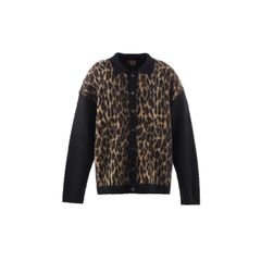 セントマイケル  LEOPARD KNIT CARDIGAN(SM-HR1-0000-073)BLACK★10月11日(土)発売！