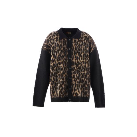 セントマイケル  LEOPARD KNIT CARDIGAN(SM-HR1-0000-073)BLACK★10月11日(土)発売！