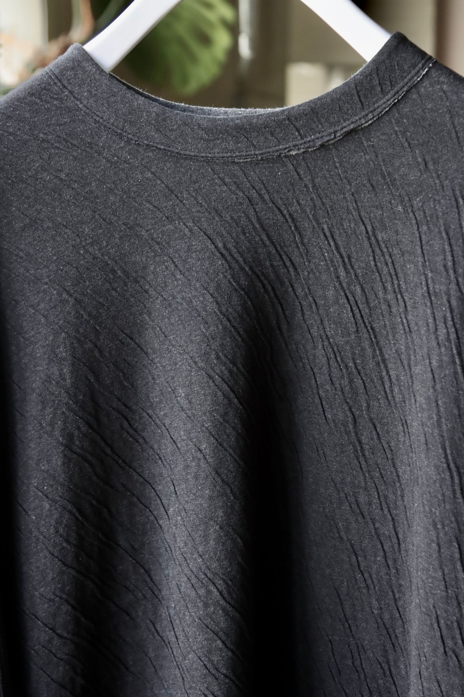 グラフペーパー24SS Double Face Jersey S/S Crew Neck(GM241-70093)D.GRAY