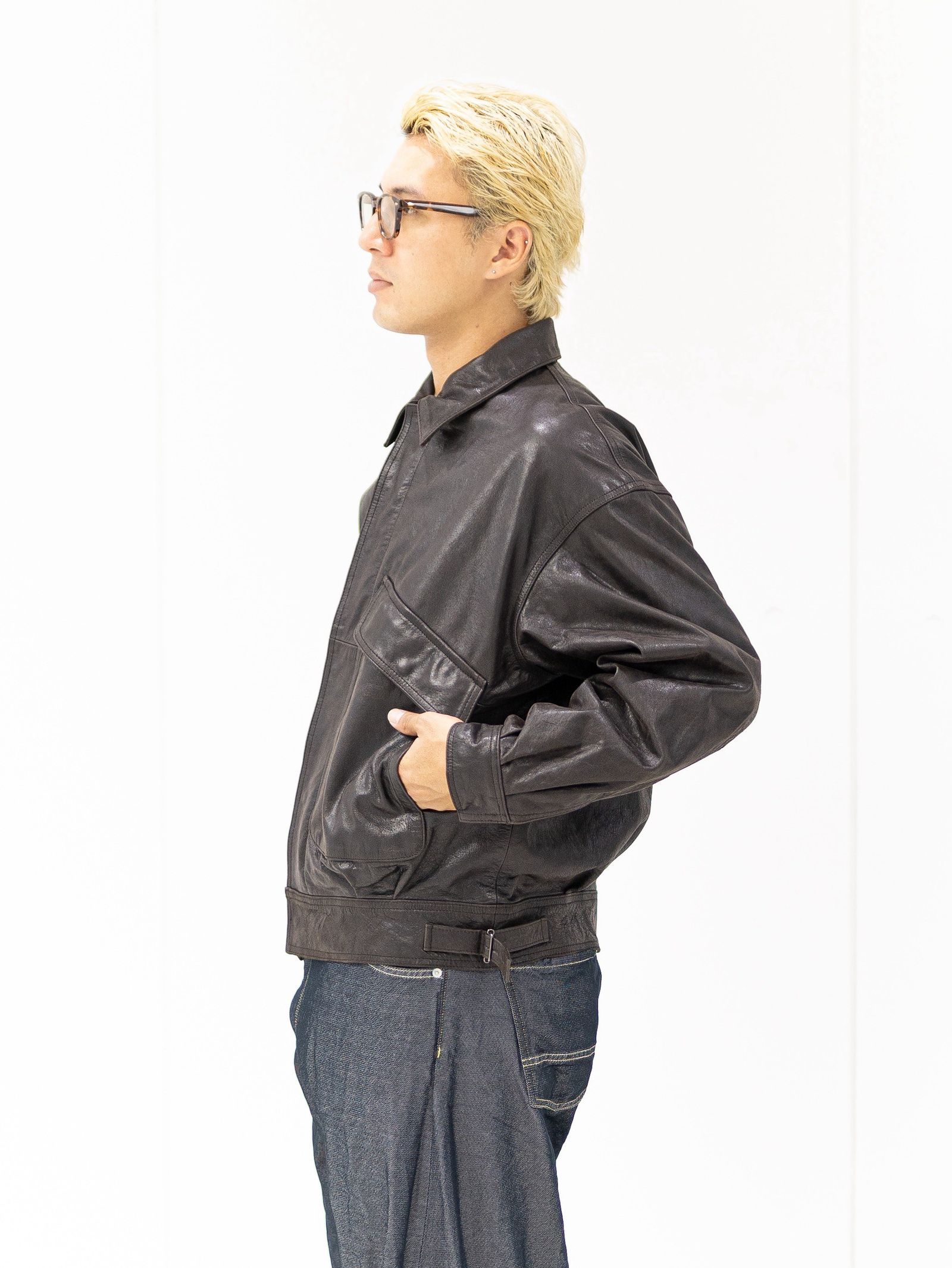 YOKE Leather Flight Jacket MARKスタイル
