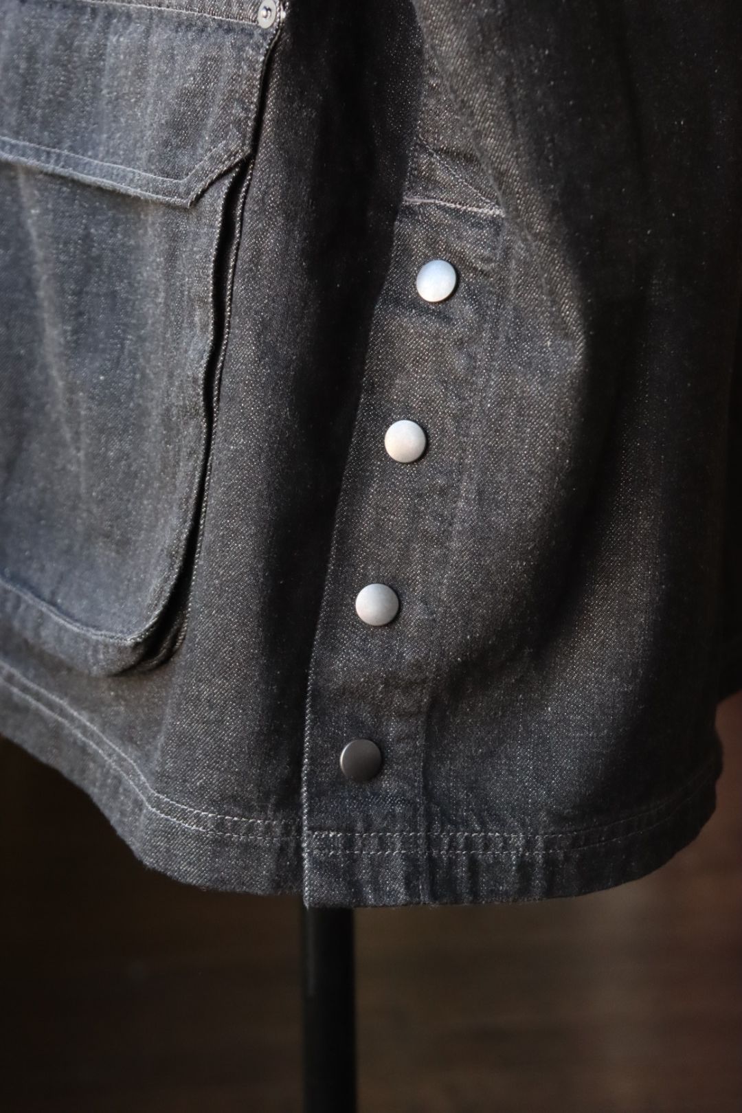 ヨーク 25FW コート Denim Coverall Half Coat(YK25FW01065C)BLACK