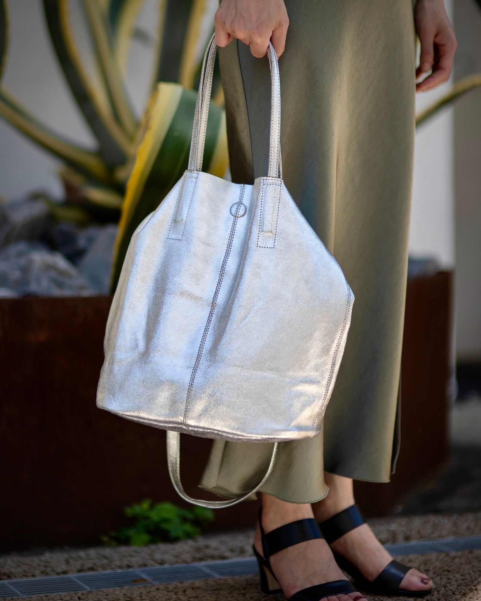Morphee / モルフェ 3WAY MIDIUM TOTE(LONG)SILVER☆再入荷しました！