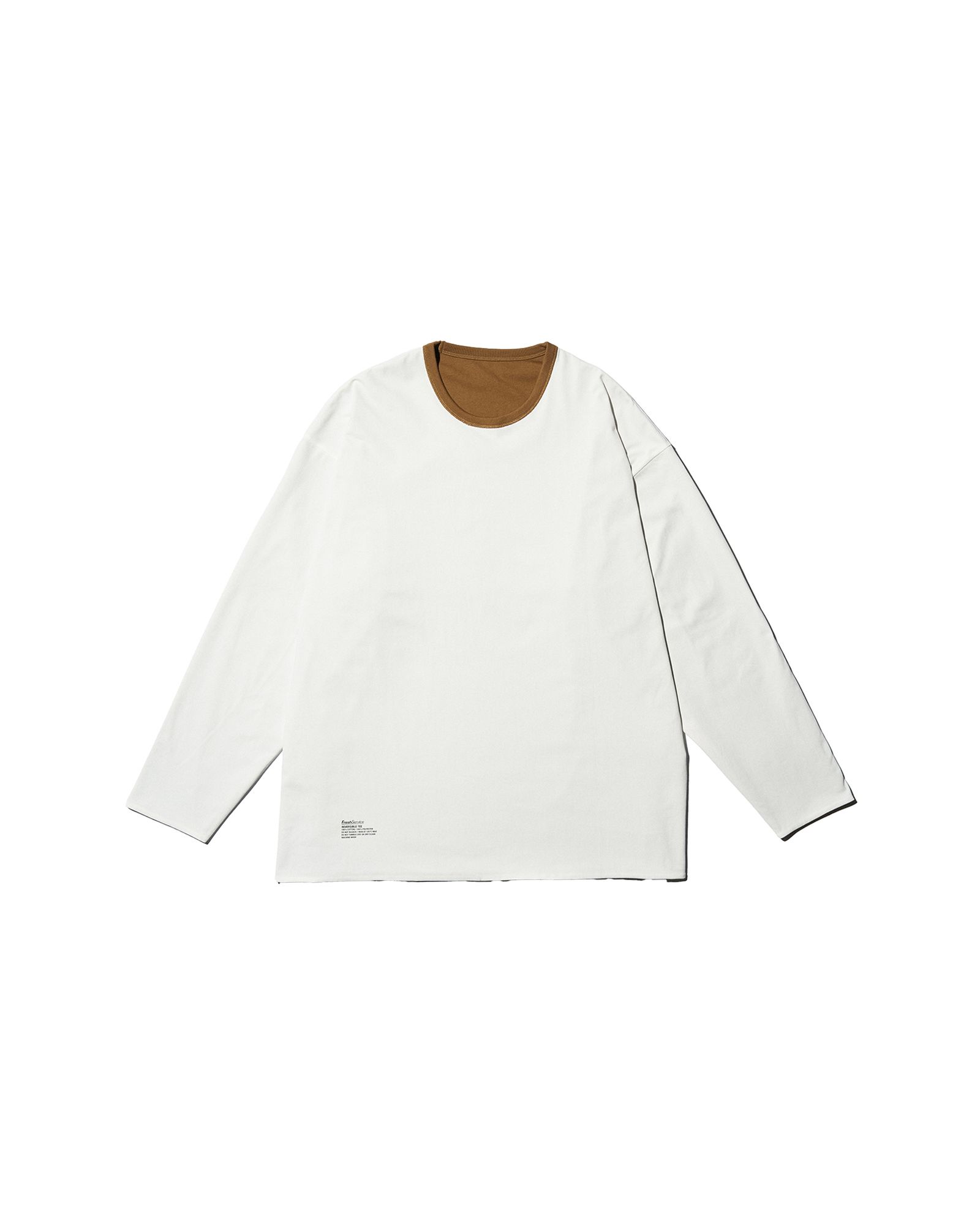 フレッシュサービス REVERSIBLE L/S TEE (FSC252-70041)BROWN