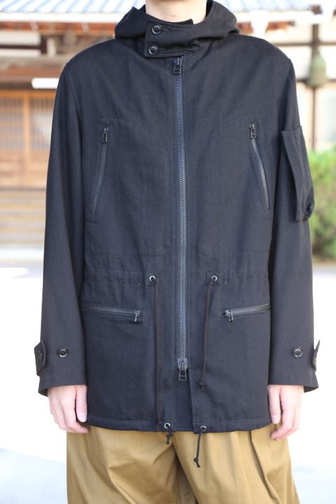 yohji yamamoto2020AW Y's BANG ON! Military hooded-Coat Black denim style.2020.10.18.