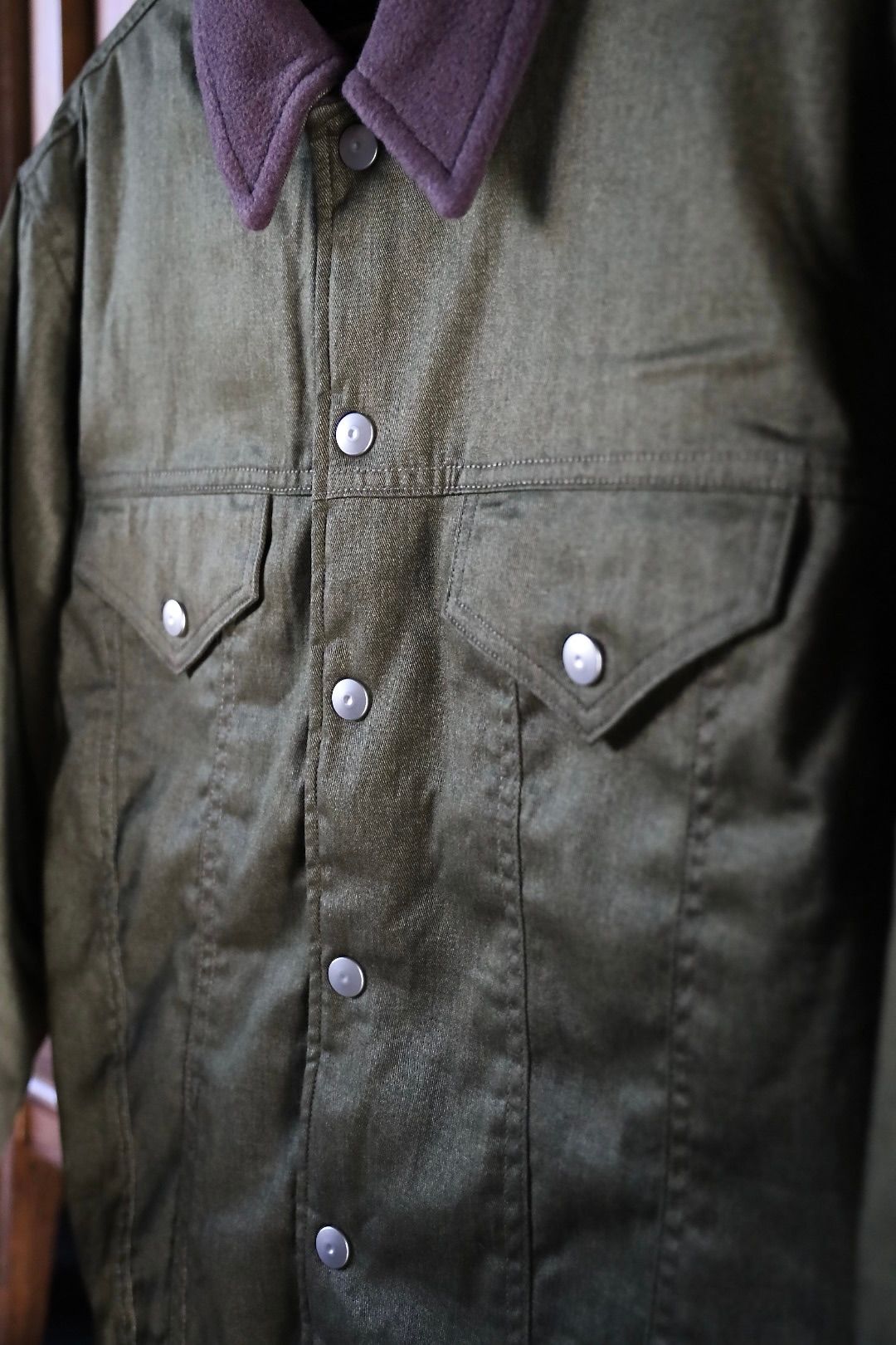 ファウンダ 25AW COLOR DENIM JACKET(015FD252017)KHAKI☆新作発売！
