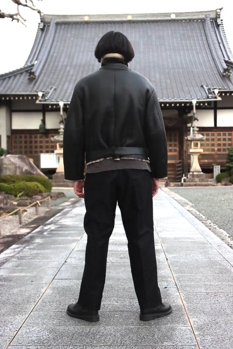 YOKE DETACHABLE COLLAR BOMBER JACKET style.2021.10.17.