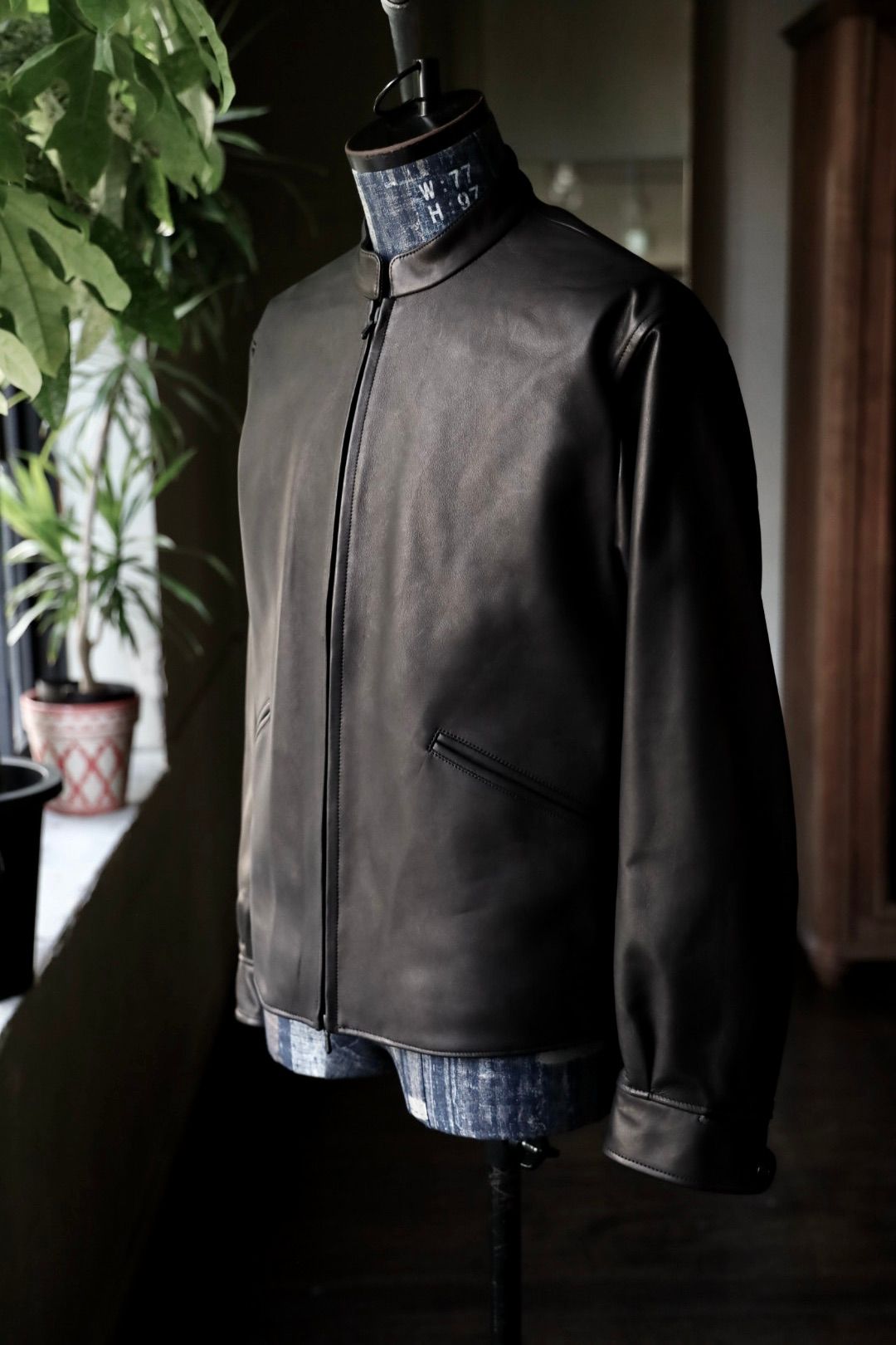 blurhms 25FW Lamb Leather Zip Short Jacket(BHS25F001)black☆8月29日(金)新作発売！