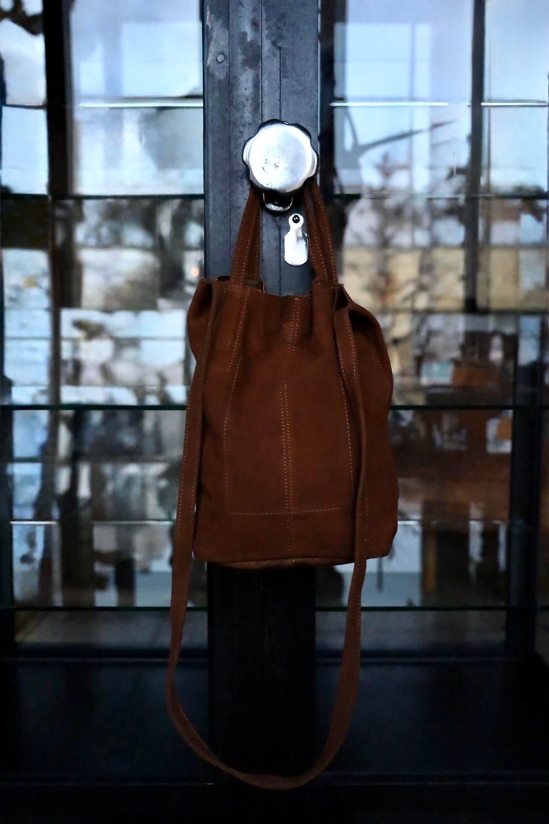 Morphee / モルフェトートバッグ 2WAY SMALL TOTE（LONG)OIL SUEDE BROWN
