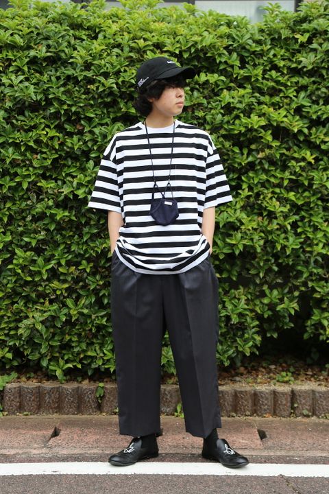 Graphpaper Border S/S Pocket Tee style. 2021.05.29.