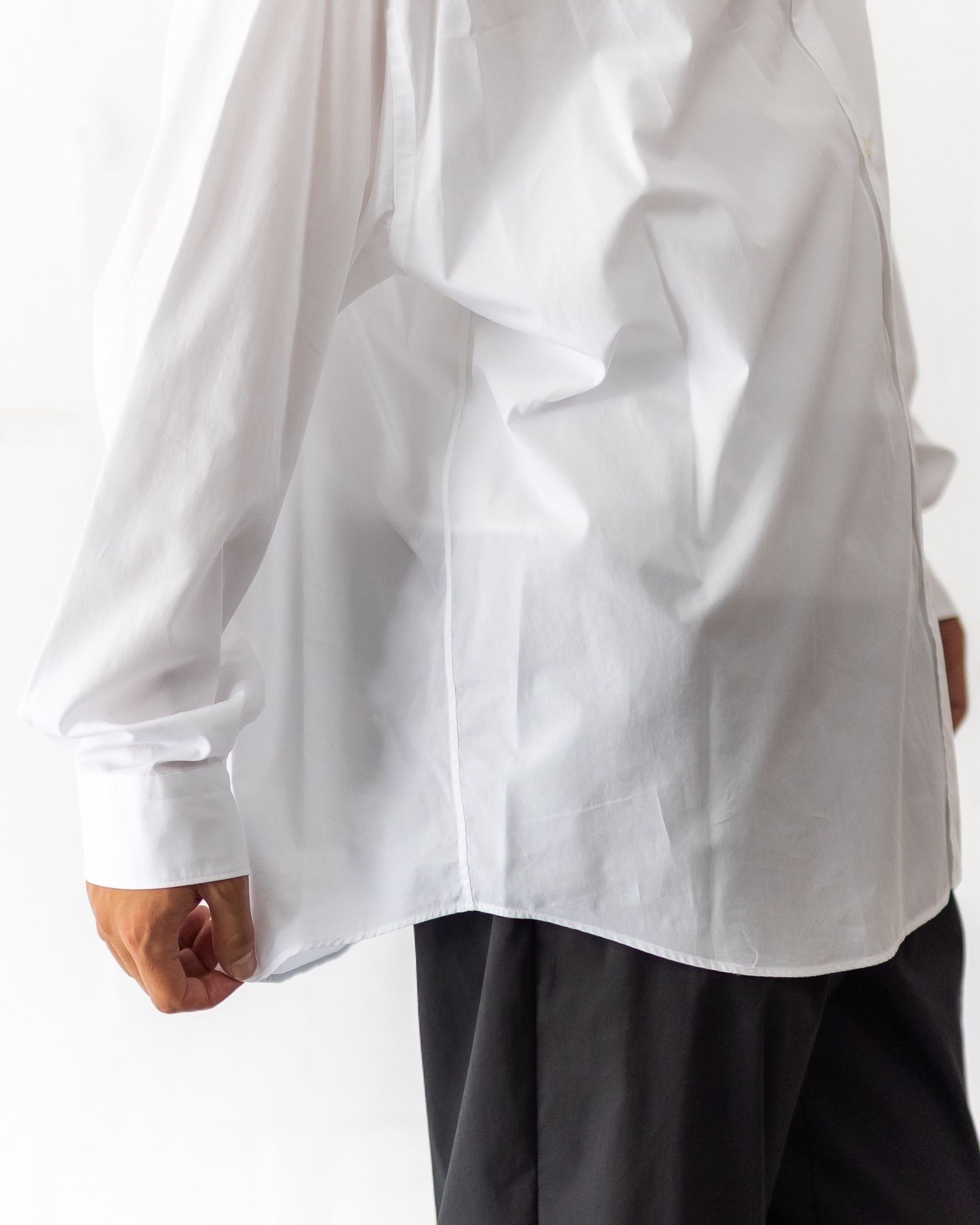 グラフペーパーシャツ Broad L/S Oversized Regular Collar Shirt(GM253-50001B)WHITE