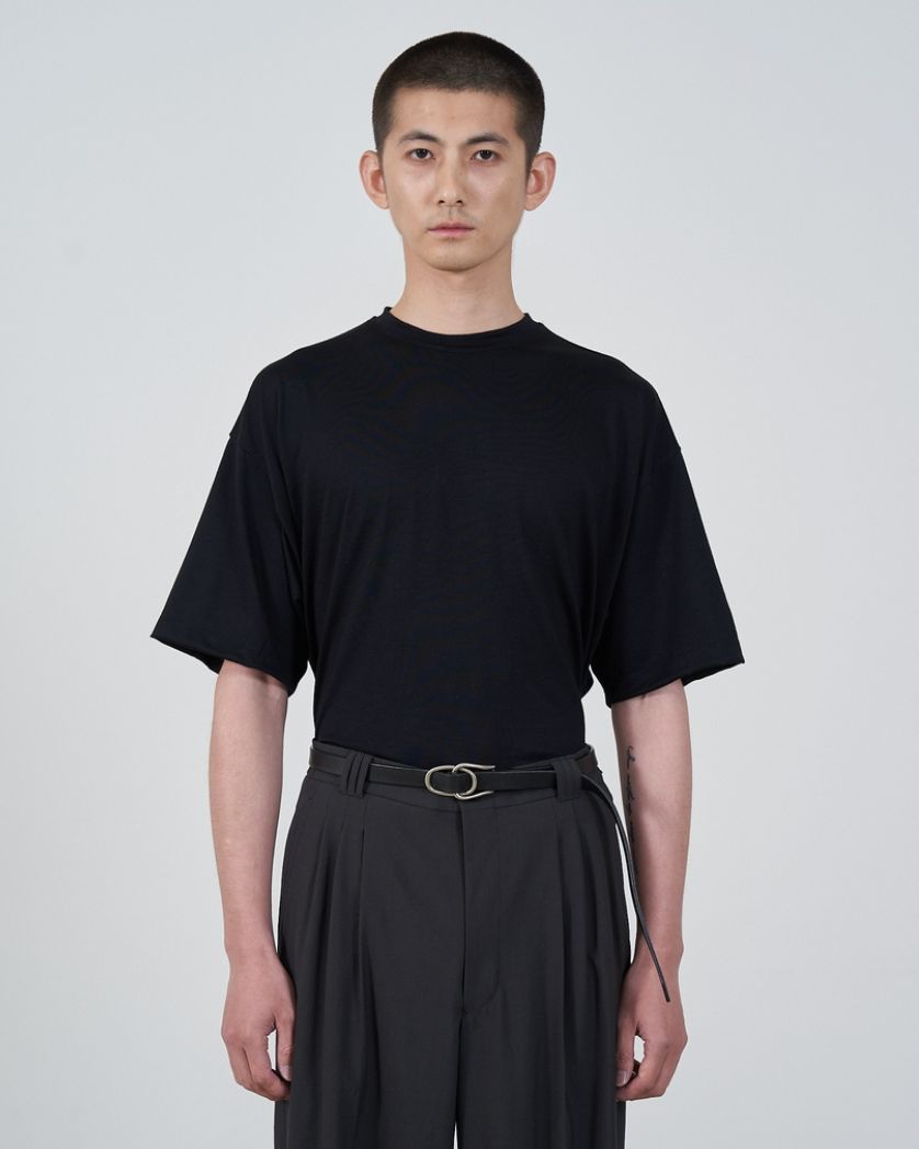 ヨーク25SS W RING LEATHER BELT(YK25SS0984A)BLACK☆12月21日(土)発売！