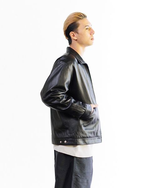 LASTMAN  LEATHER DRIZZLER JACKET スタイル
