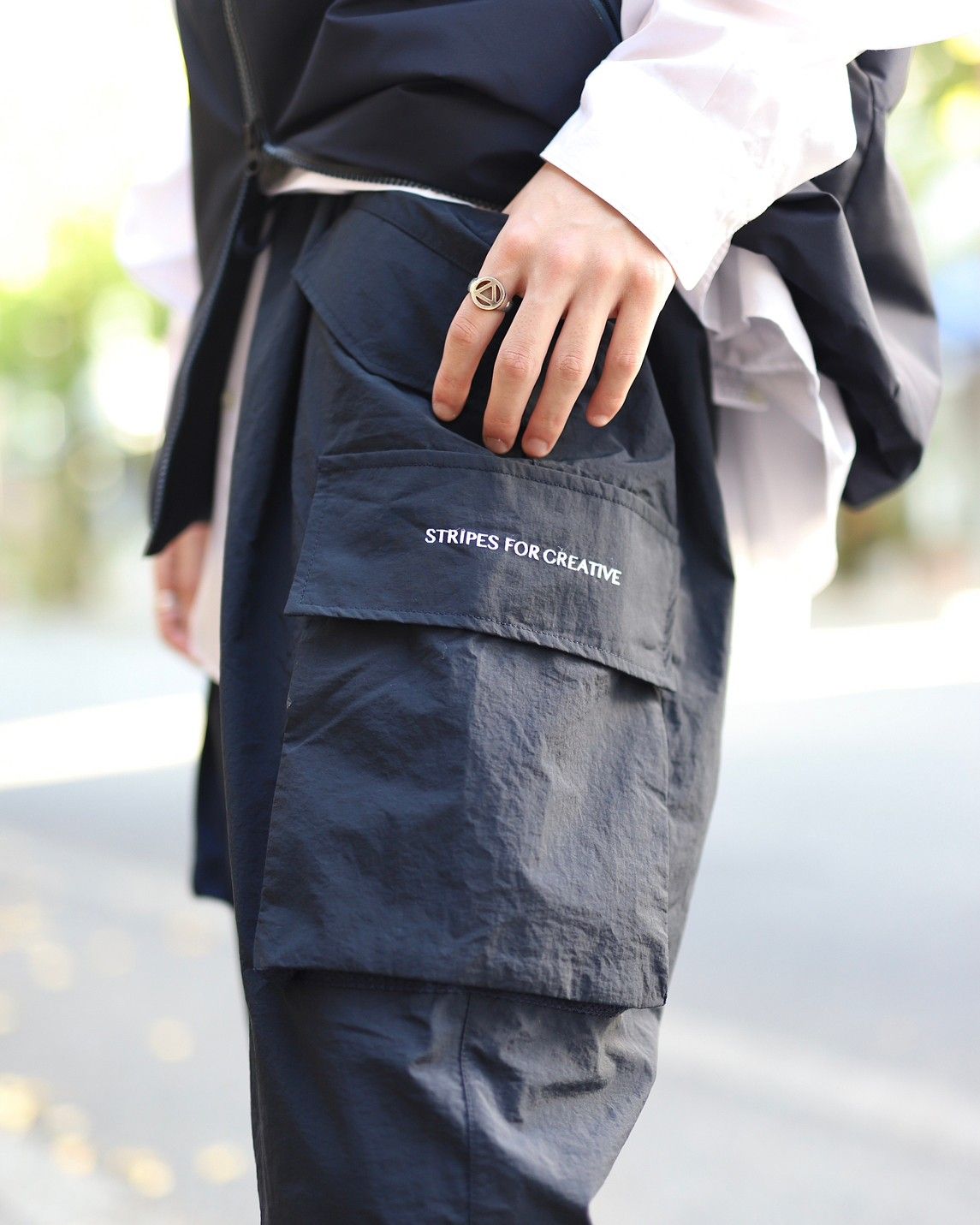 【2024】お歳暮・冬ギフト FW23 CREATIVE FOR STRIPES SUPER PANTSスタイル CARGO WIDE パンツ