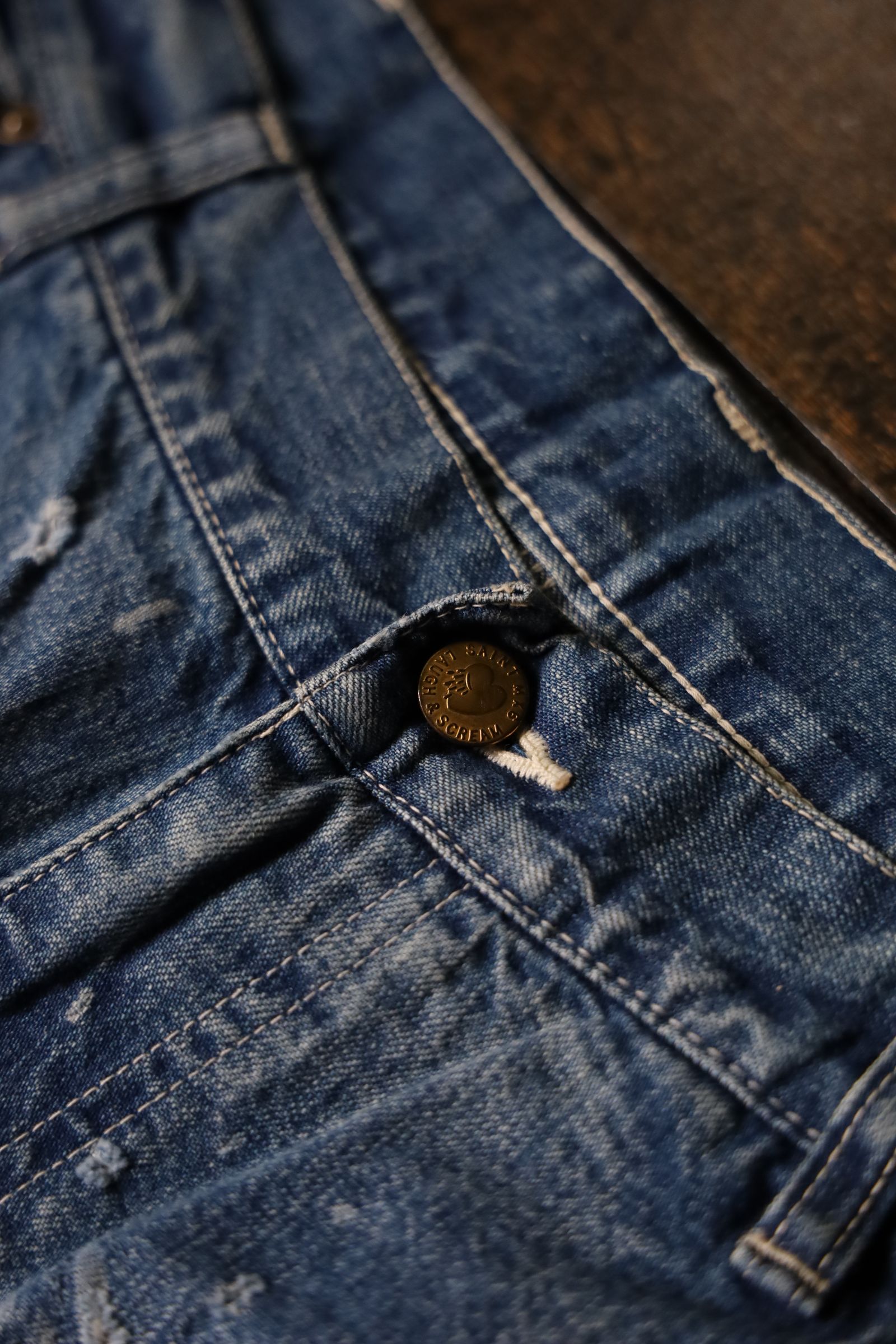 セントマイケル24AW DENIM DOUBLE KNEE (SM-YS1-0000-066)BLUE