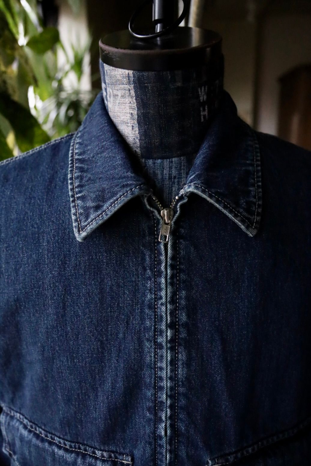 グラフペーパー Selvage Denim Zip Jacket(GU253-20056DB) INDIGO_DARK FADE