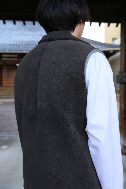 Graphpaper Wool Boa Zip-Up Vest style.2020.12.26