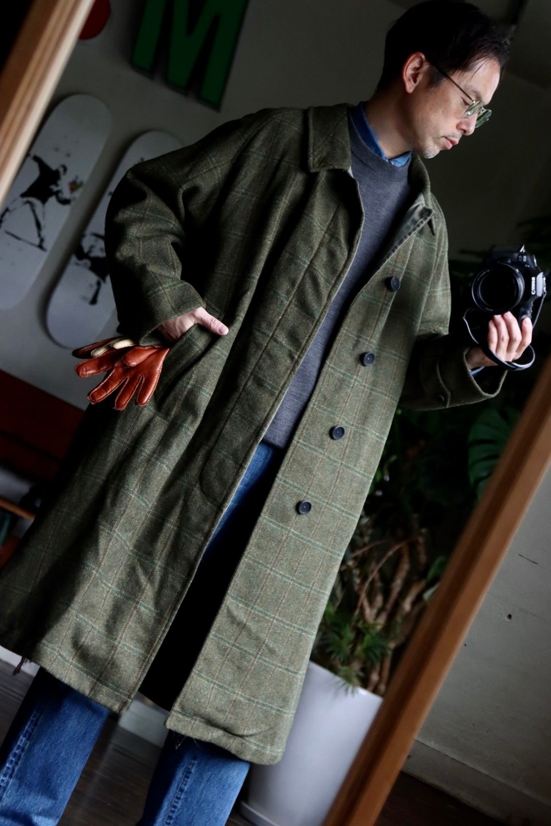 A.PRESSE - アプレッセ22FW Tweed Balmacaan Coat(22AAP-01-15HB)CHECK | mark