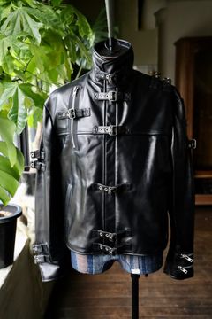 doublet 25AW BUCKLE OVERLOAD LEATHER JACKET(25AW06BL222)BLACK