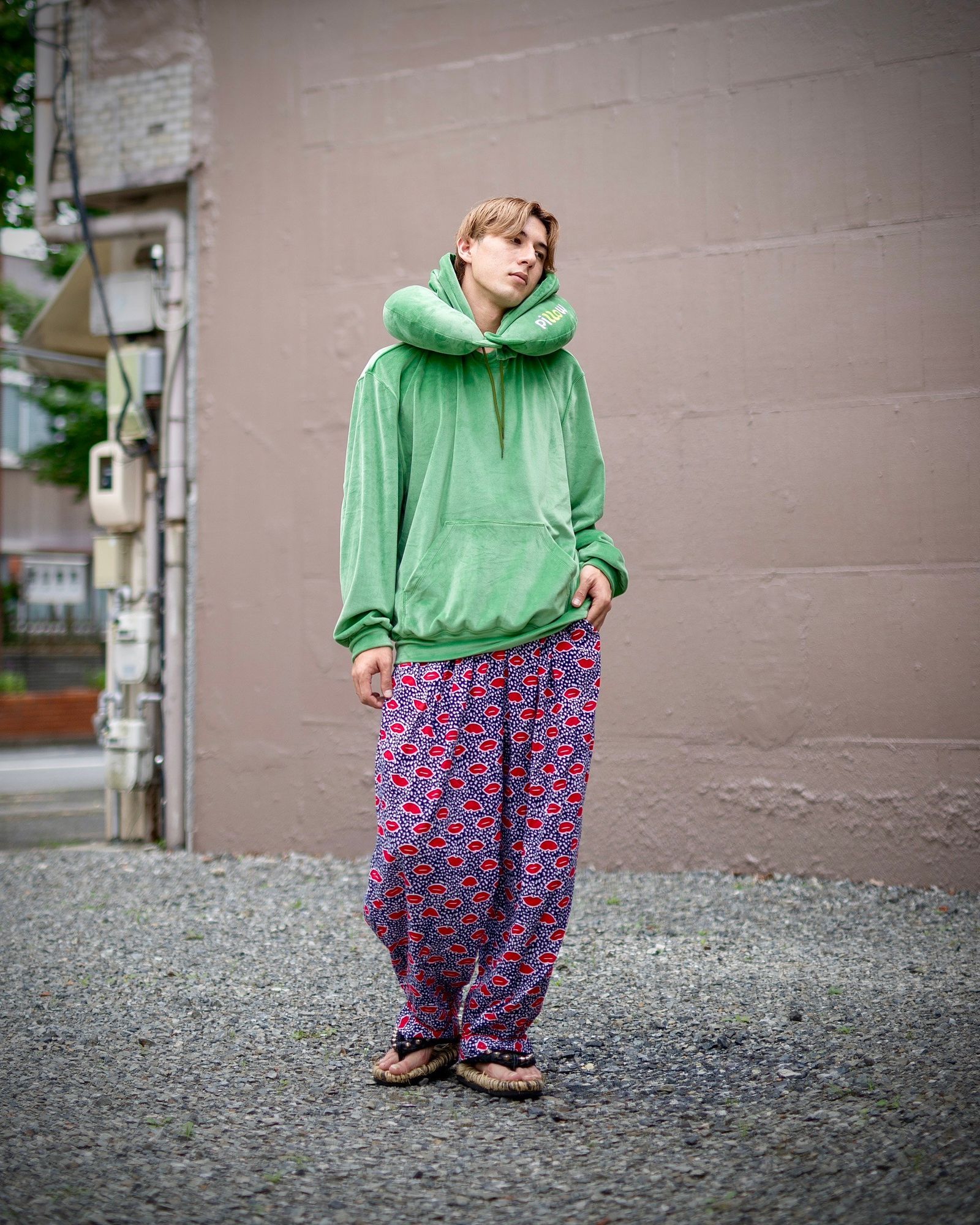 doublet - ダブレット24AW NECK PELLOW HOODIE(24AW49CS352) GREEN | mark