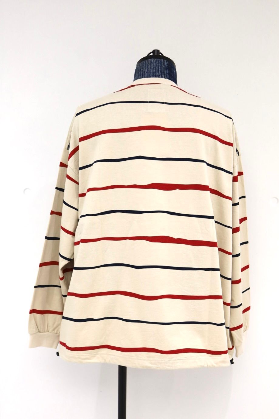 S.F.C 2026FW エスエフシー SUPER BIG STRIPE LS TEE (W/DRAWSTRINGS) (SFCFW26CS07)Beige☆10月17日(土)発売！