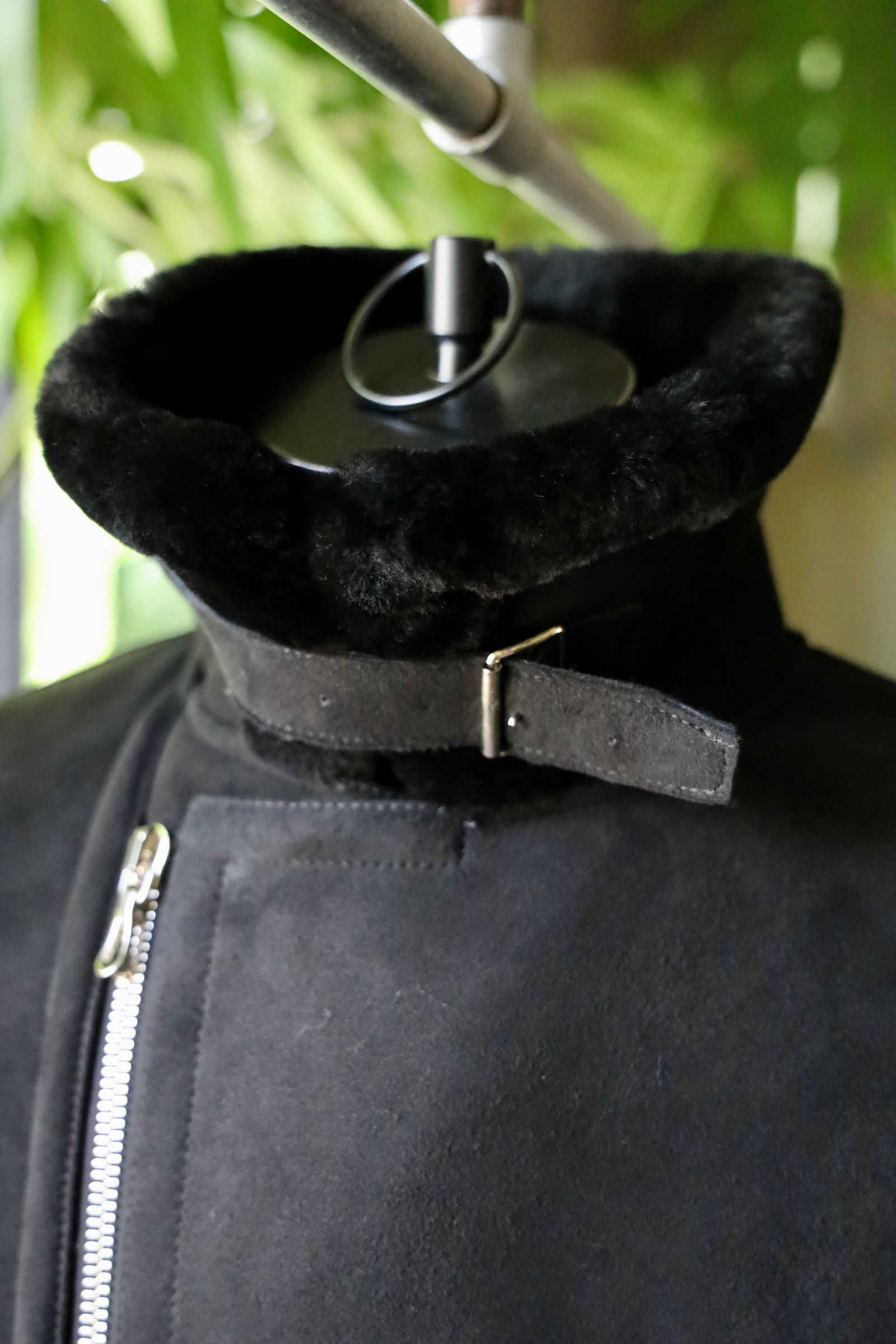 グラフペーパー24AW Sheep Mouton Aviator Jacket(GU243-20080)BLACK