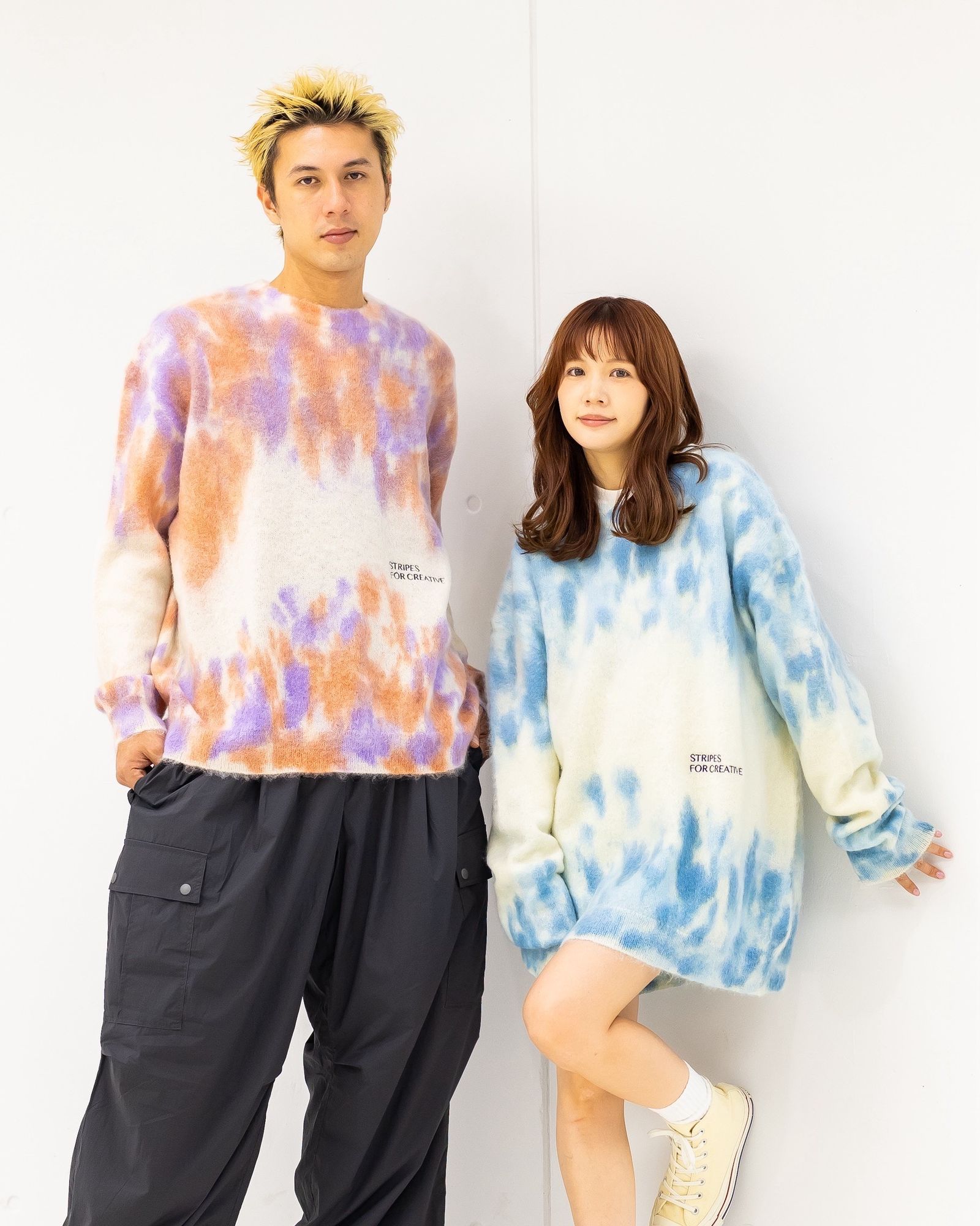 S.F.C 25FW エスエフシー DYED MOHAIR CREW (SFCFW25KN03)Natural,Orange,Purple